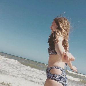 Blue & white 2-piece bikini